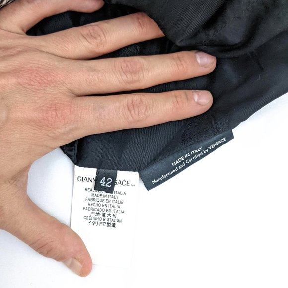 Versace Gingham High Waisted Mini Skirt - IT42/6 - Picture 3 of 6